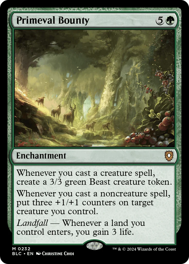 Primeval Bounty · Bloomburrow Commander