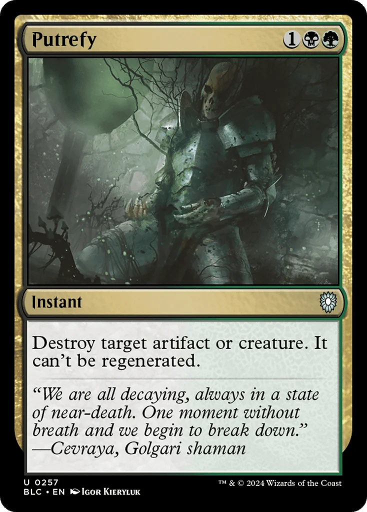 Putrefy · Bloomburrow Commander