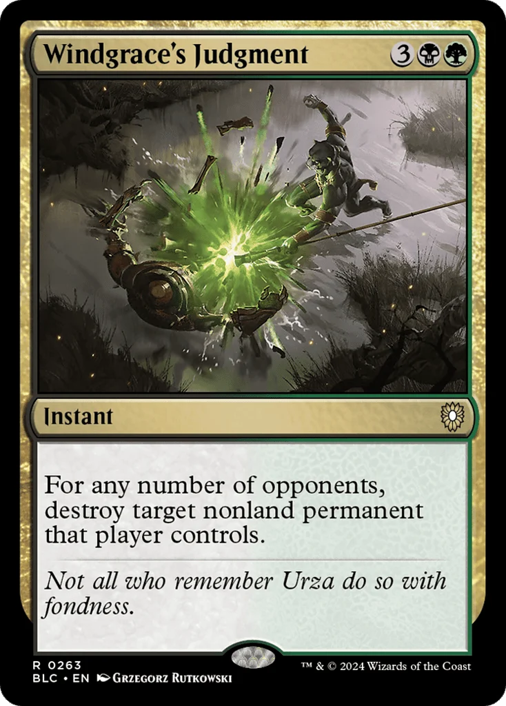 Windgrace's Judgment · Bloomburrow Commander