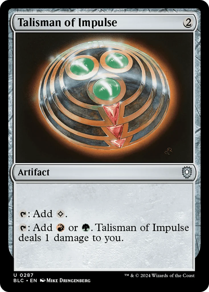 Talisman of Impulse · Bloomburrow Commander
