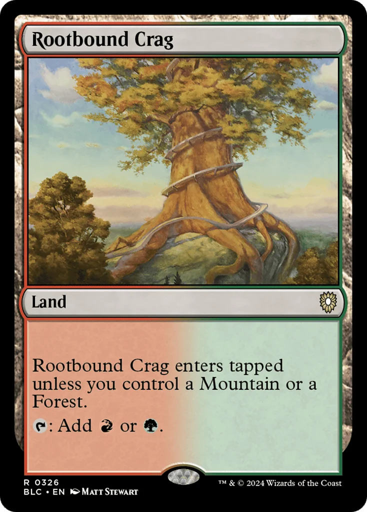 Rootbound Crag · Bloomburrow Commander