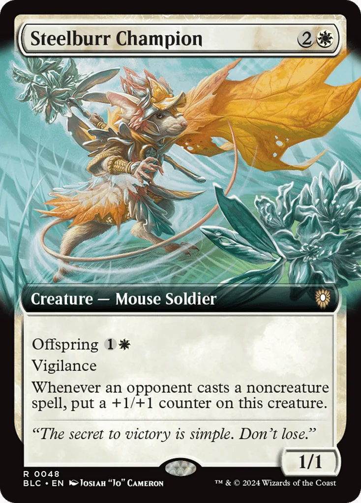 Steelburr Champion · Bloomburrow Commander