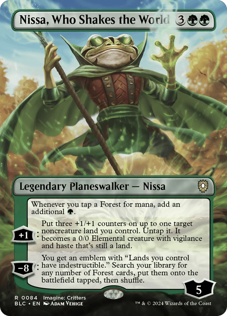 Nissa, Who Shakes the World · Bloomburrow Commander
