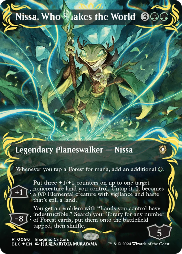 Nissa, Who Shakes the World · Bloomburrow Commander