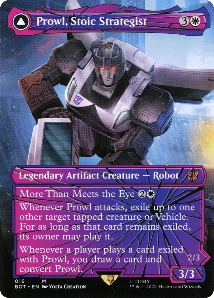 Prowl, Stoic Strategist // Prowl, Pursuit Vehicle · Transformers