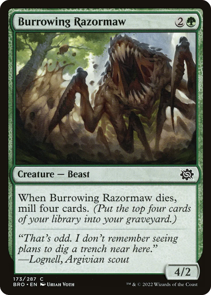 Burrowing Razormaw · The Brothers' War
