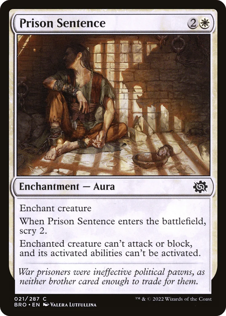 Prison Sentence · The Brothers' War