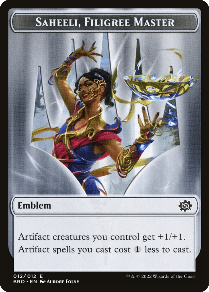 Saheeli, Filigree Master Emblem · The Brothers' War