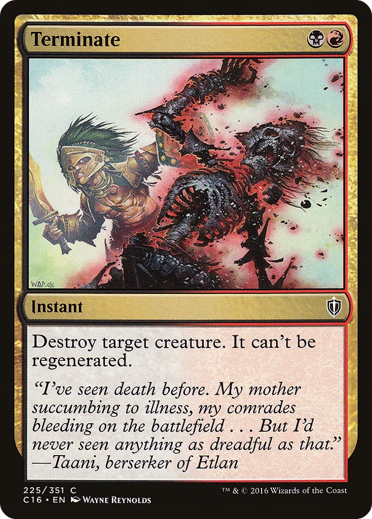 Terminate · Commander 2016