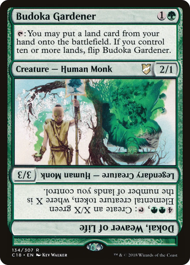 Budoka Gardener // Dokai, Weaver of Life · Commander 2018