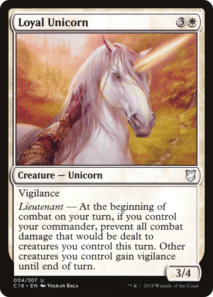 Loyal Unicorn · Commander 2018