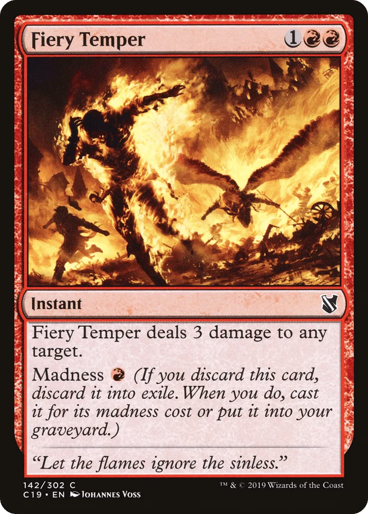 Fiery Temper · Commander 2019