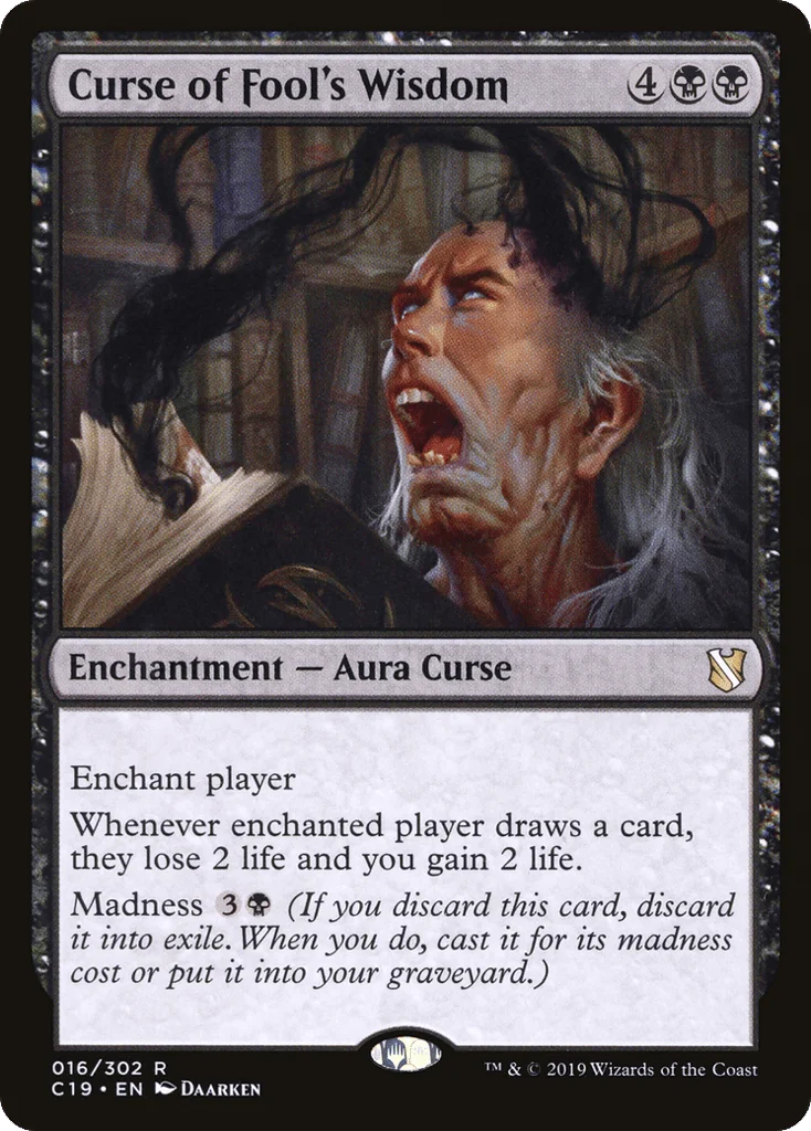 Curse of Fool's Wisdom · Commander 2019
