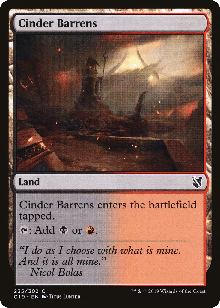 Cinder Barrens · Commander 2019
