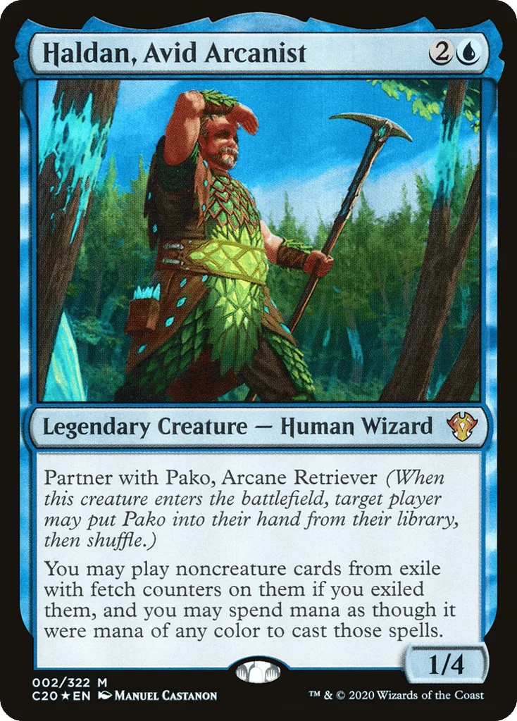 Haldan, Avid Arcanist · Commander 2020