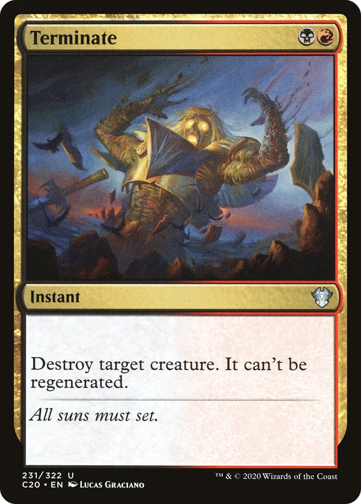 Terminate · Commander 2020