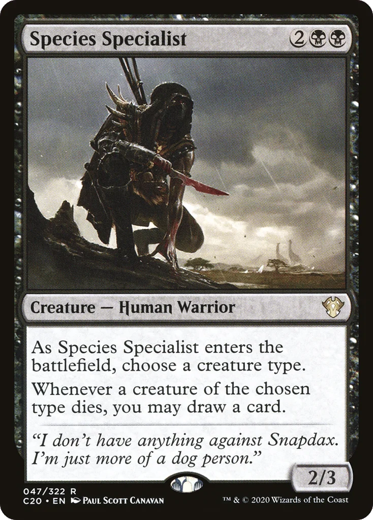 Species Specialist · Commander 2020
