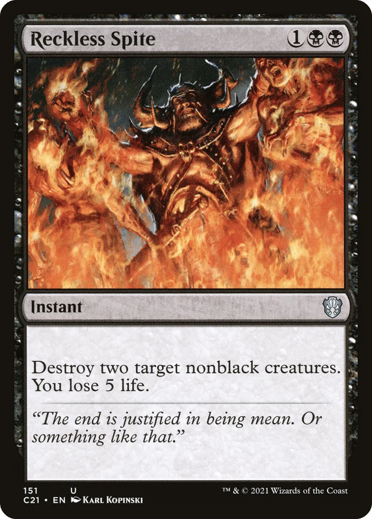 Reckless Spite · Commander 2021