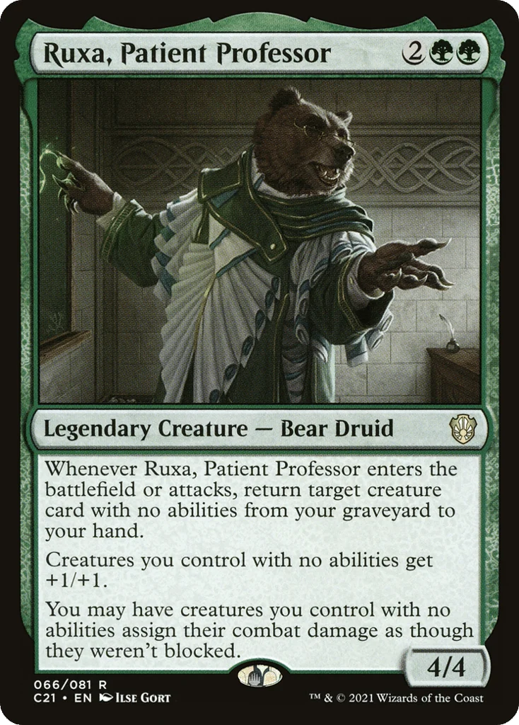 Ruxa, Patient Professor · Commander 2021