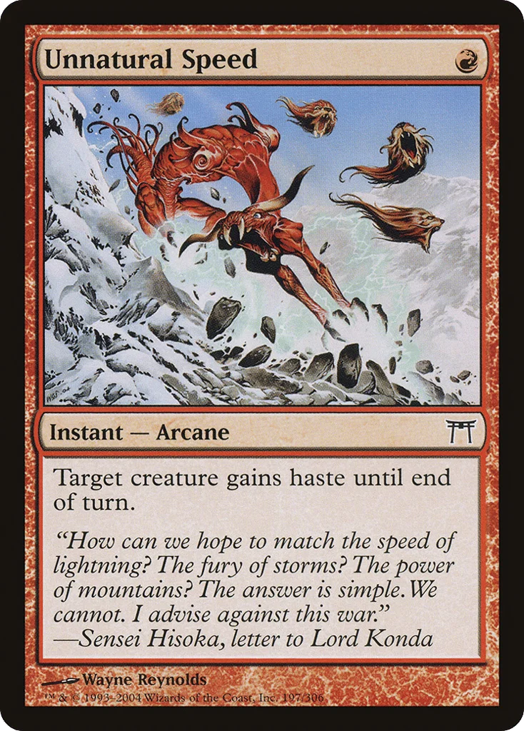 Unnatural Speed · Champions of Kamigawa
