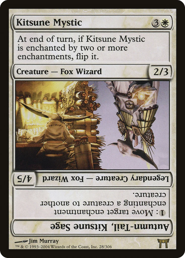 Kitsune Mystic // Autumn-Tail, Kitsune Sage · Champions of Kamigawa