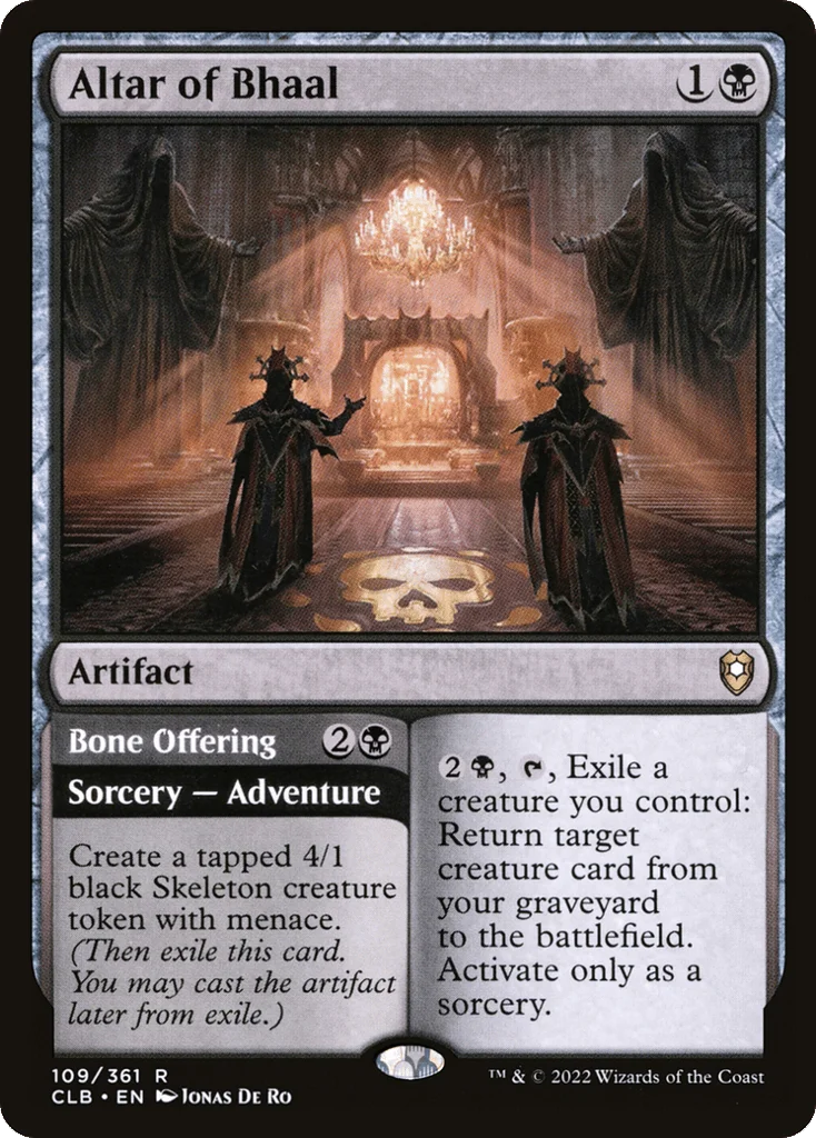 Altar of Bhaal // Bone Offering · Commander Legends: Battle for Baldur's Gate