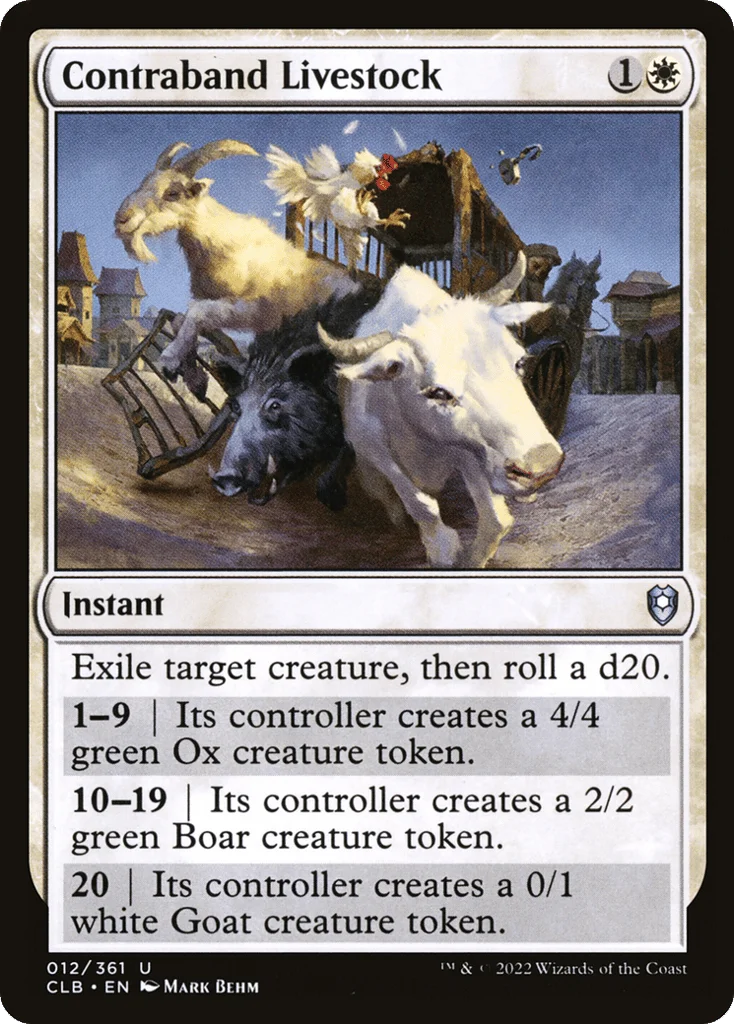 Contraband Livestock · Commander Legends: Battle for Baldur's Gate