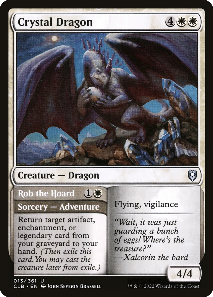 Crystal Dragon // Rob the Hoard · Commander Legends: Battle for Baldur's Gate