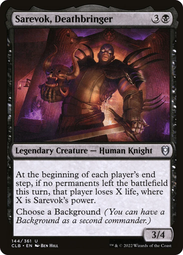 Sarevok, Deathbringer · Commander Legends: Battle for Baldur's Gate