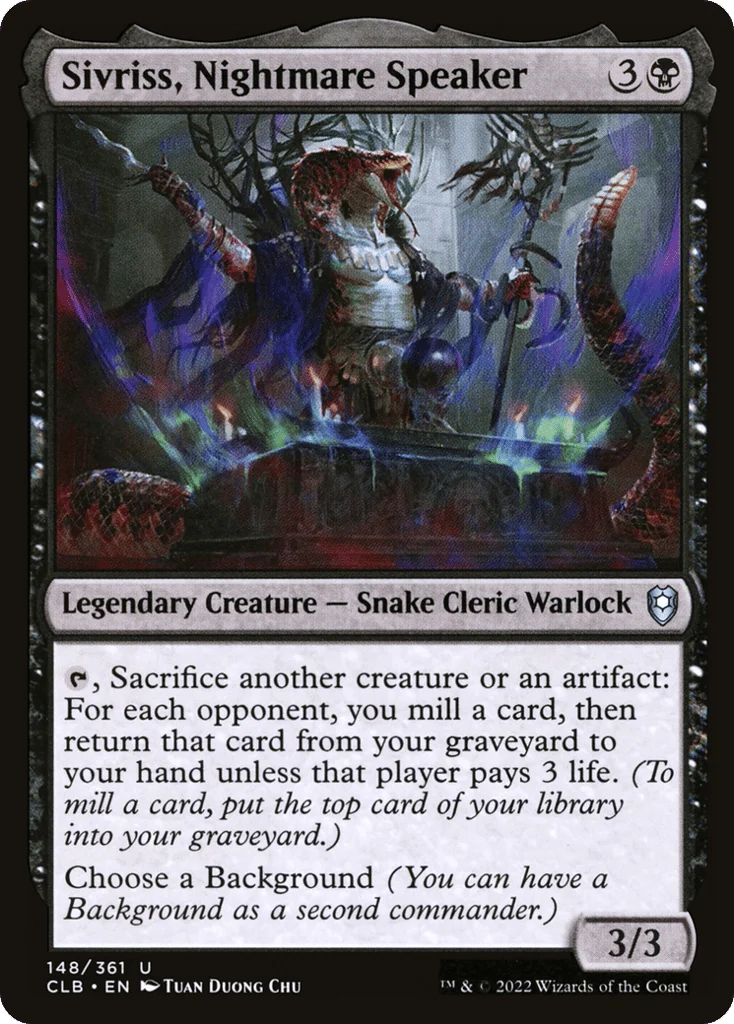 Sivriss, Nightmare Speaker · Commander Legends: Battle for Baldur's Gate