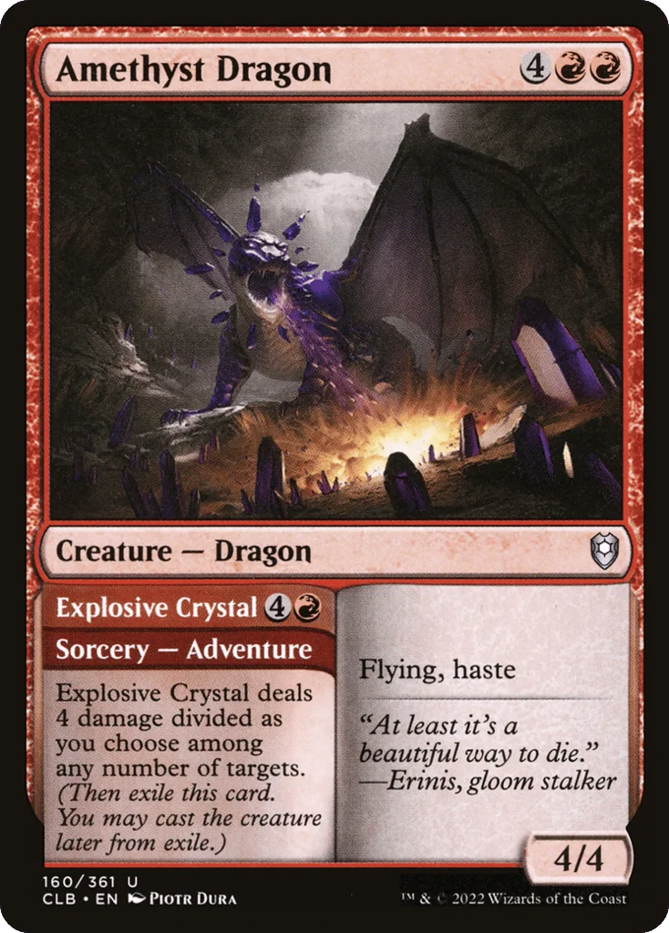 Amethyst Dragon // Explosive Crystal · Commander Legends: Battle for Baldur's Gate