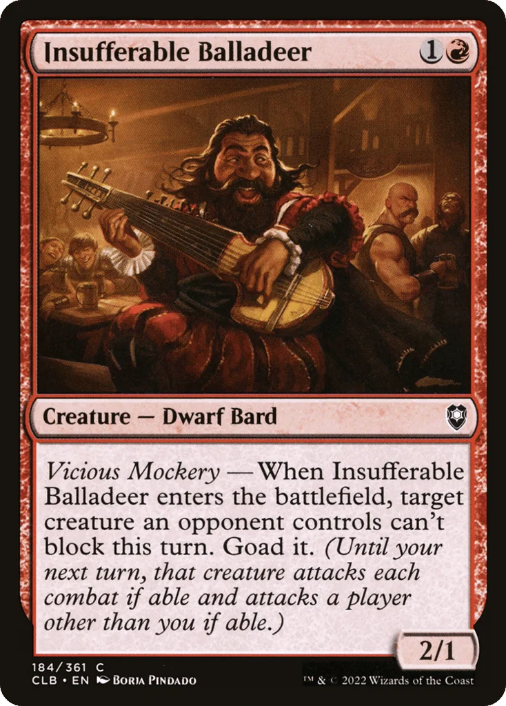 Insufferable Balladeer · Commander Legends: Battle for Baldur's Gate