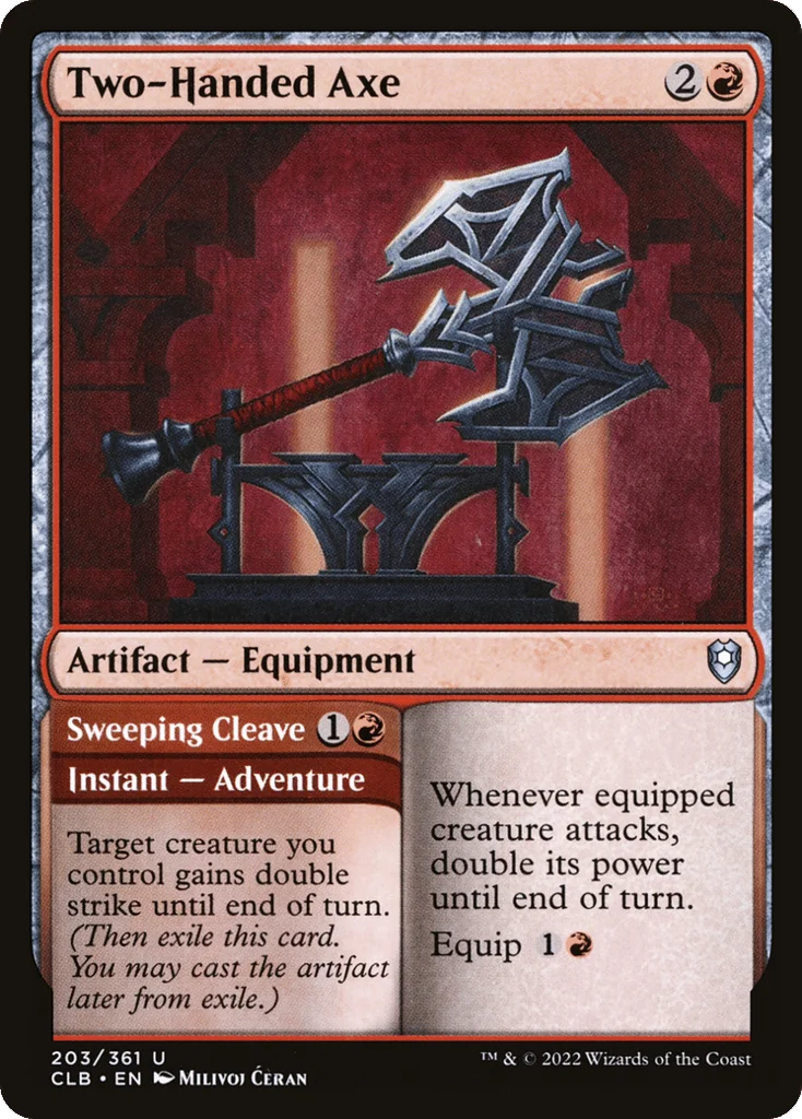 Two-Handed Axe // Sweeping Cleave · Commander Legends: Battle for Baldur's Gate