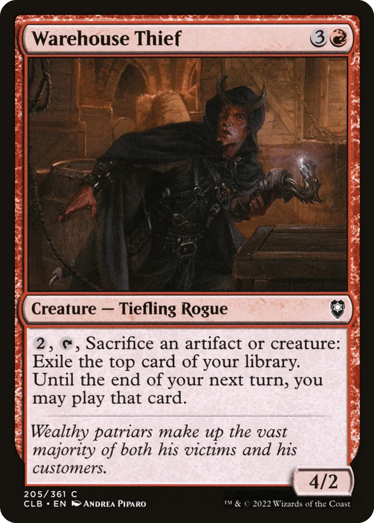 Warehouse Thief · Commander Legends: Battle for Baldur's Gate