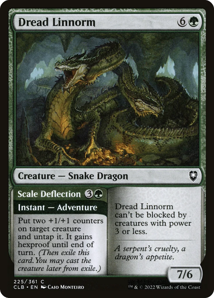 Dread Linnorm // Scale Deflection · Commander Legends: Battle for Baldur's Gate