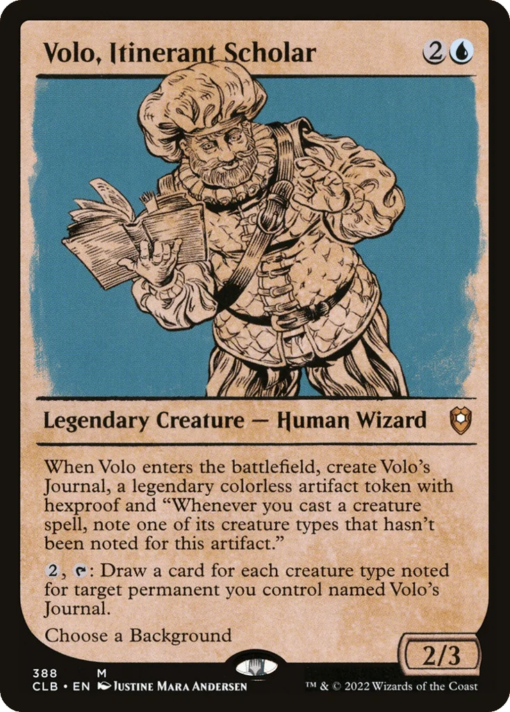 Volo, Itinerant Scholar · Commander Legends: Battle for Baldur's Gate