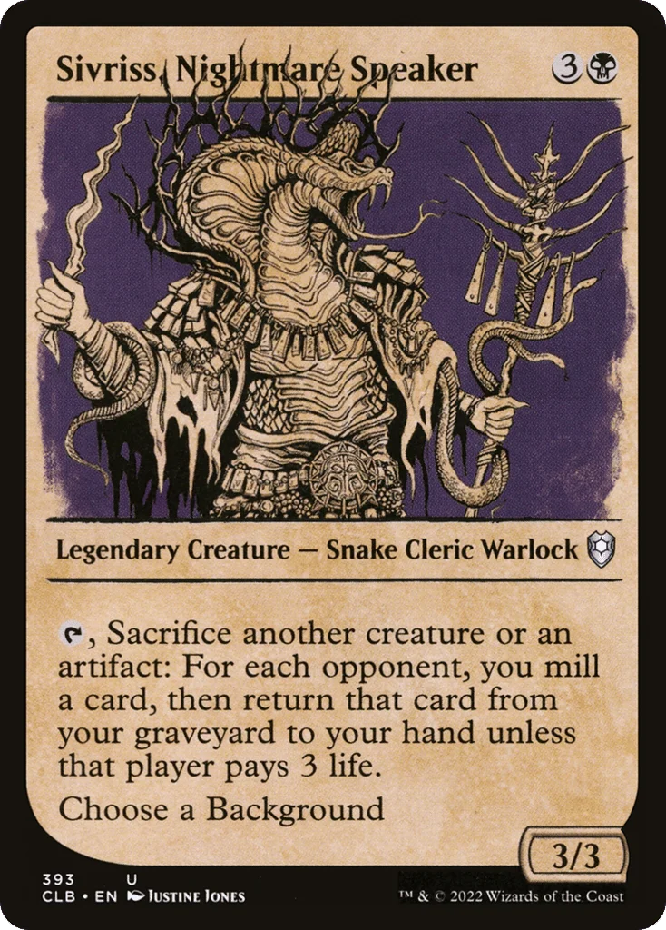 Sivriss, Nightmare Speaker · Commander Legends: Battle for Baldur's Gate