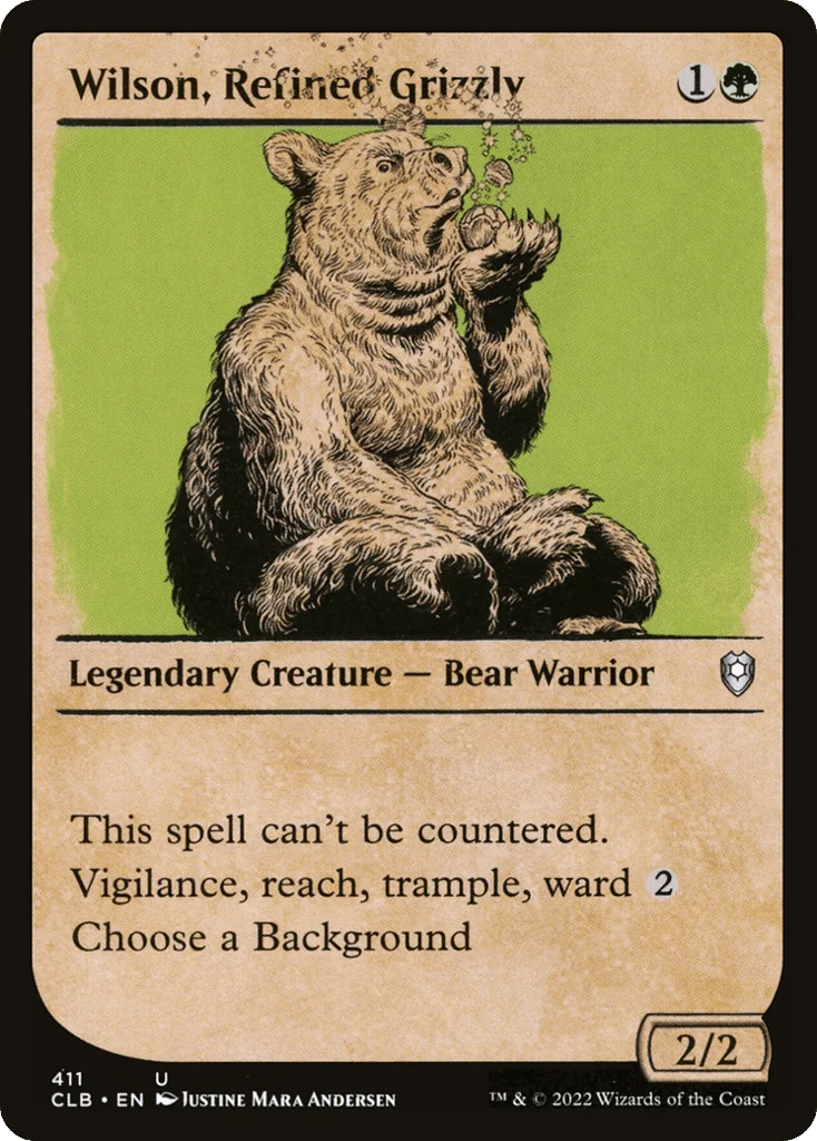 Wilson, Refined Grizzly · Commander Legends: Battle for Baldur's Gate