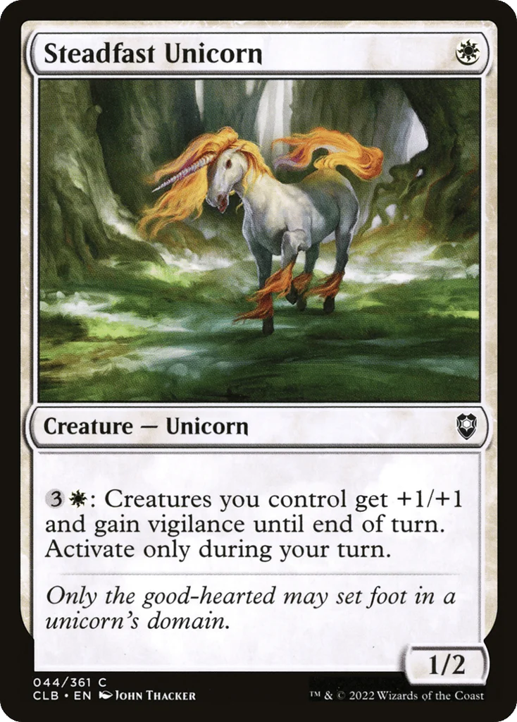Steadfast Unicorn · Commander Legends: Battle for Baldur's Gate