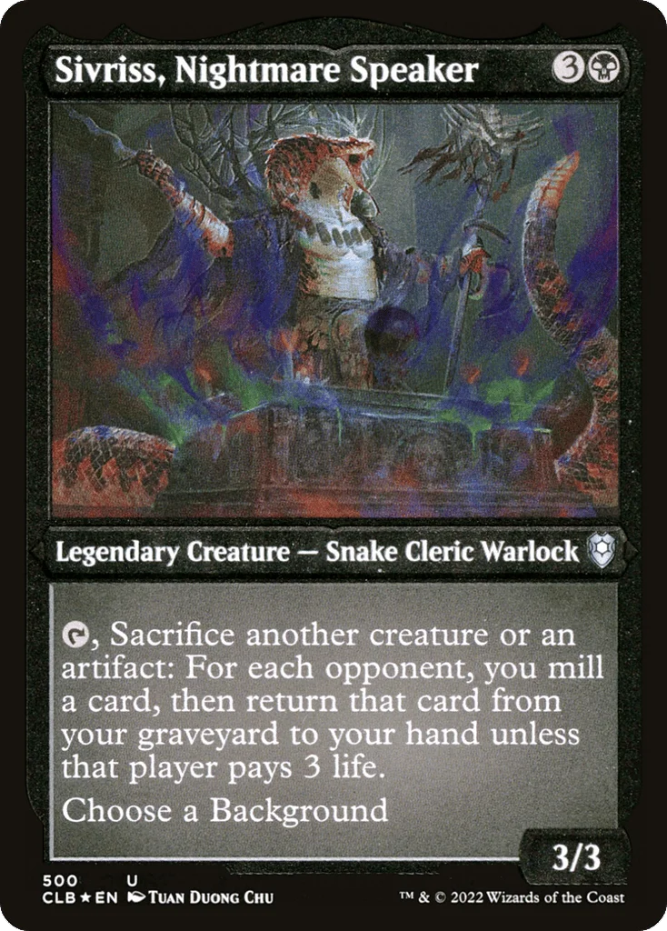 Sivriss, Nightmare Speaker · Commander Legends: Battle for Baldur's Gate