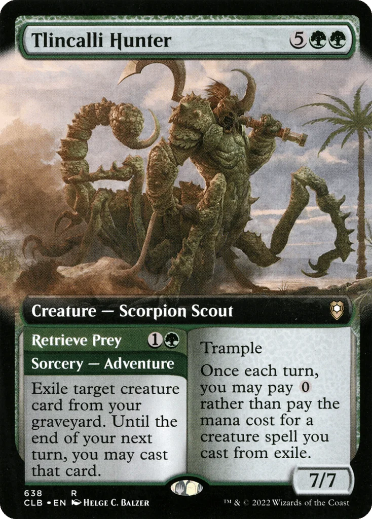 Tlincalli Hunter // Retrieve Prey · Commander Legends: Battle for Baldur's Gate