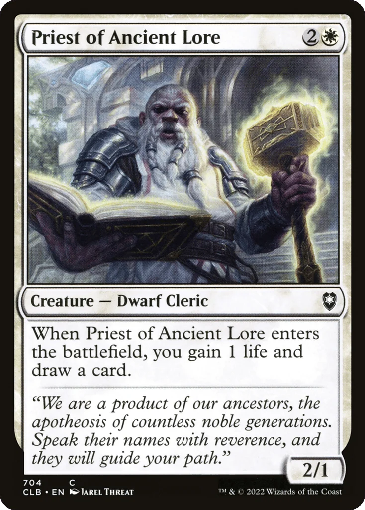 Priest of Ancient Lore · Commander Legends: Battle for Baldur's Gate