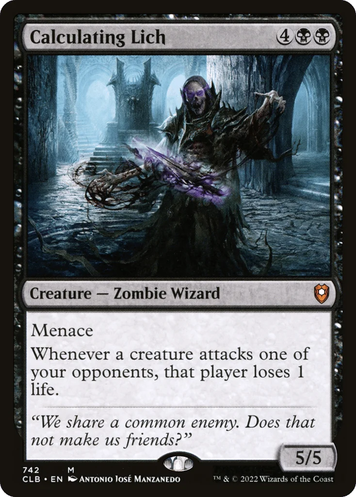 Calculating Lich · Commander Legends: Battle for Baldur's Gate
