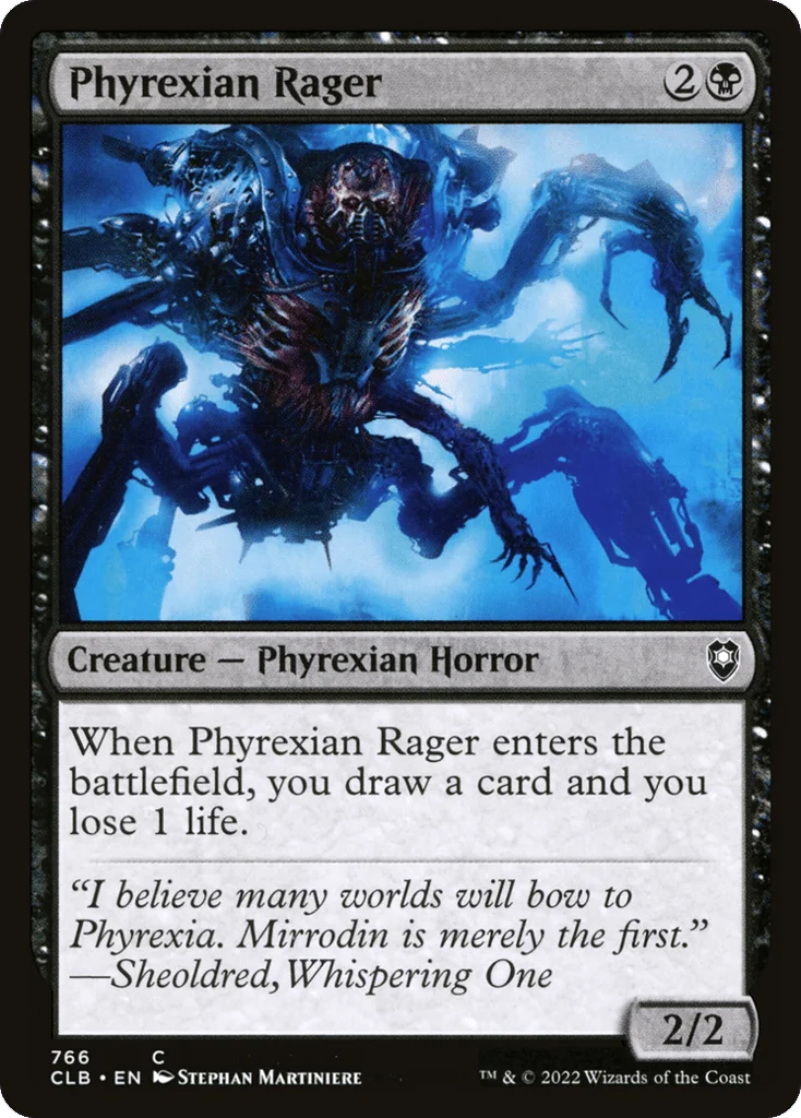 Phyrexian Rager · Commander Legends: Battle for Baldur's Gate