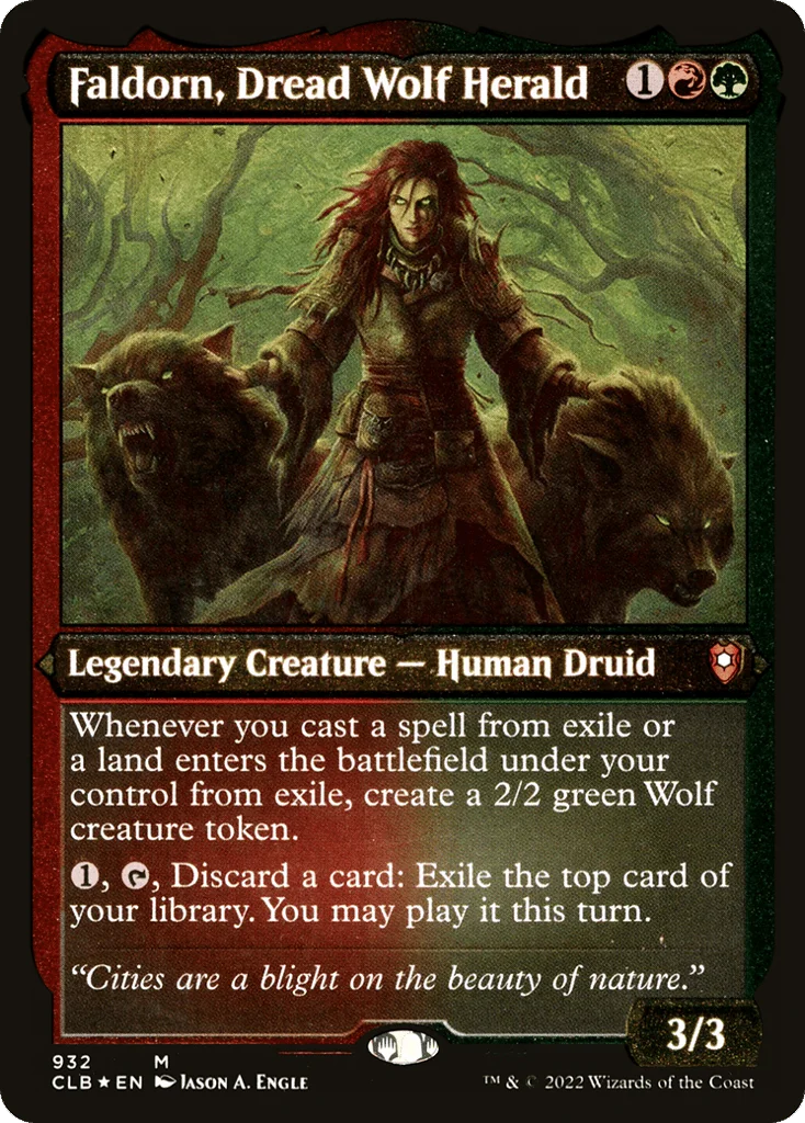 Faldorn, Dread Wolf Herald · Commander Legends: Battle for Baldur's Gate