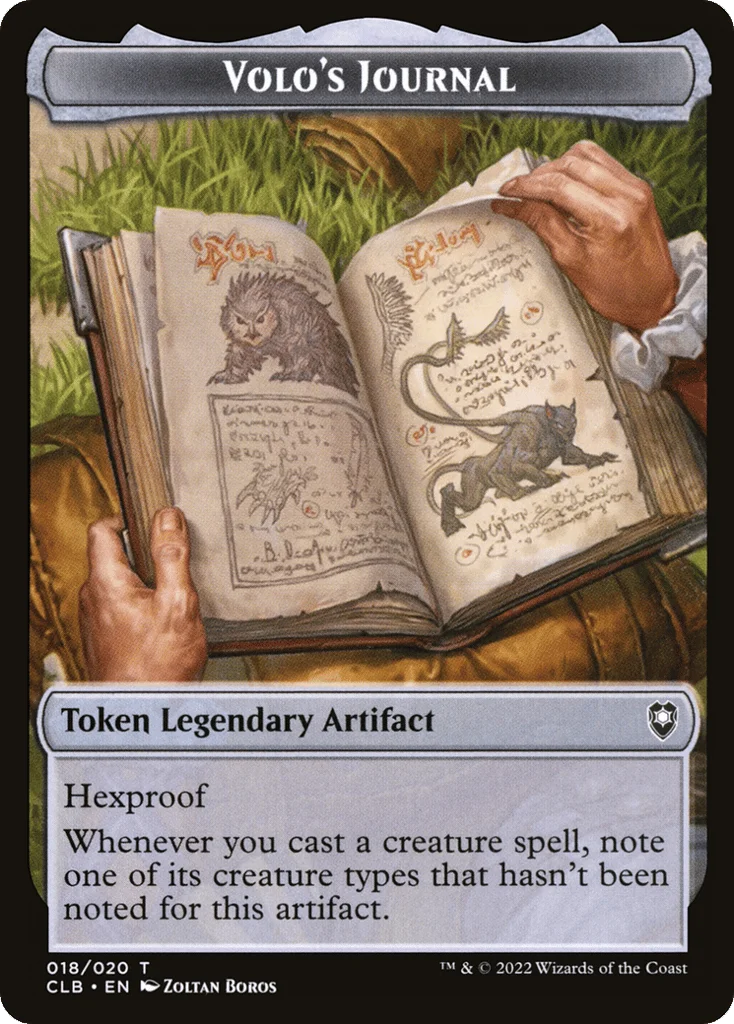Volo's Journal · Commander Legends: Battle for Baldur's Gate