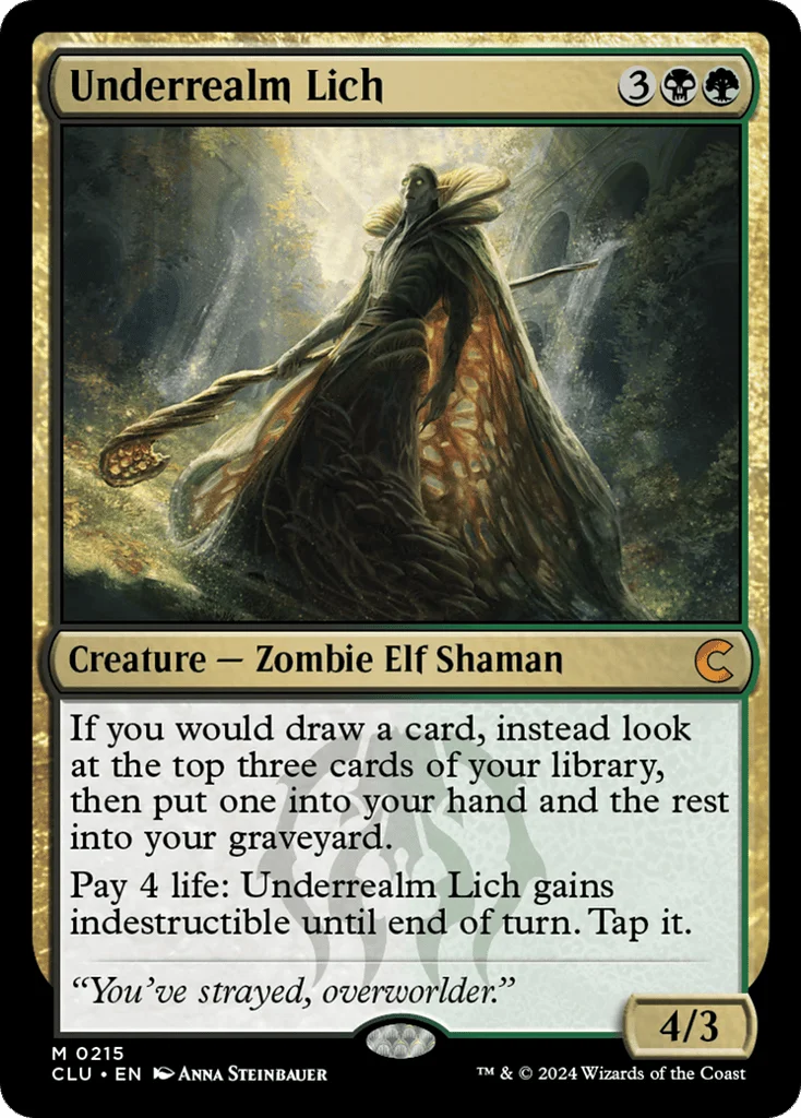 Underrealm Lich · Ravnica: Clue Edition