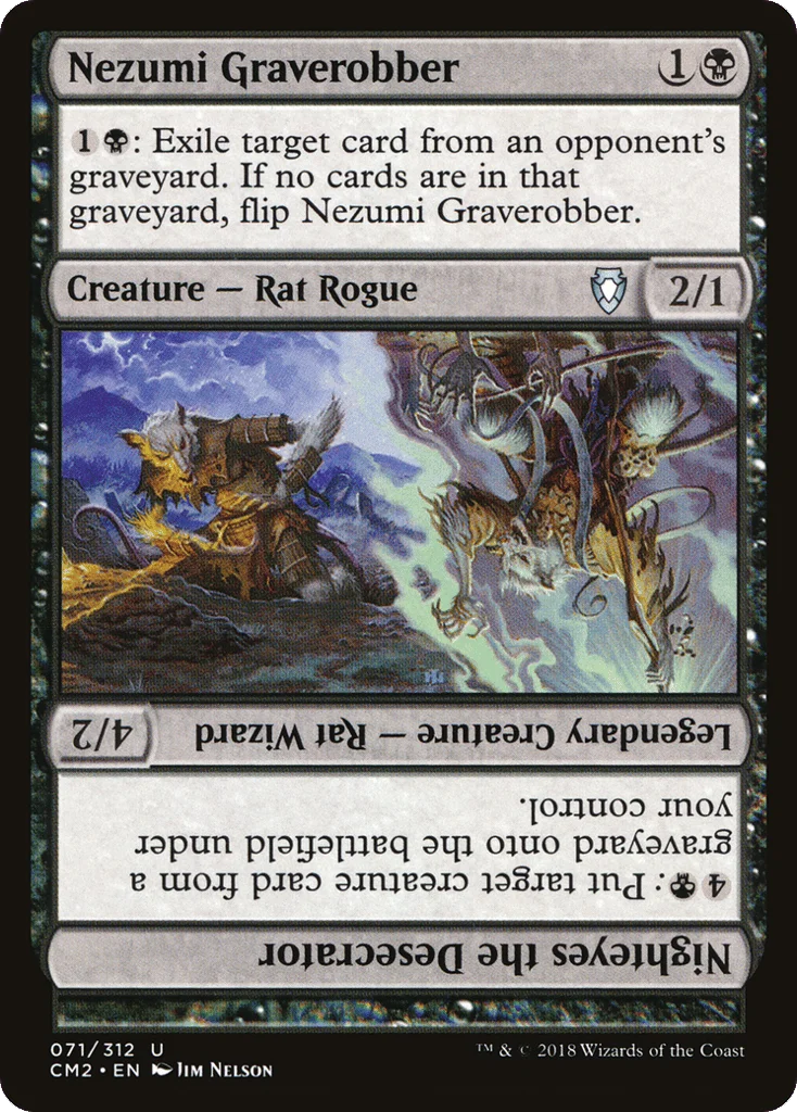 Nezumi Graverobber // Nighteyes the Desecrator · Commander Anthology Volume II