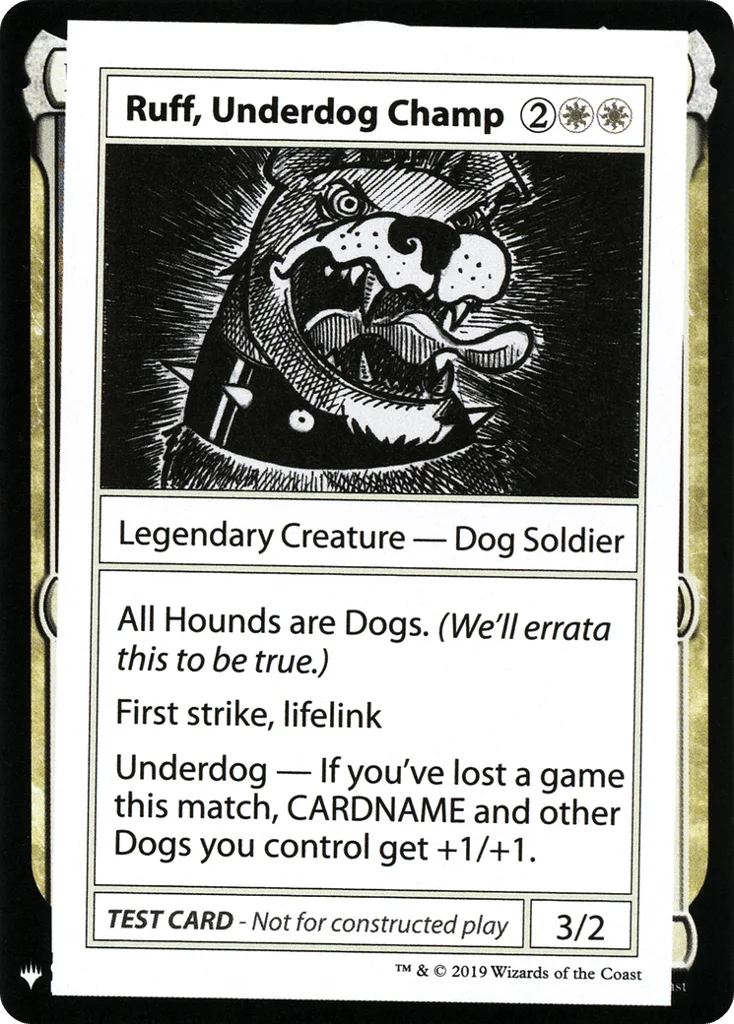 Ruff, Underdog Champ · Mystery Booster Playtest Cards 2019