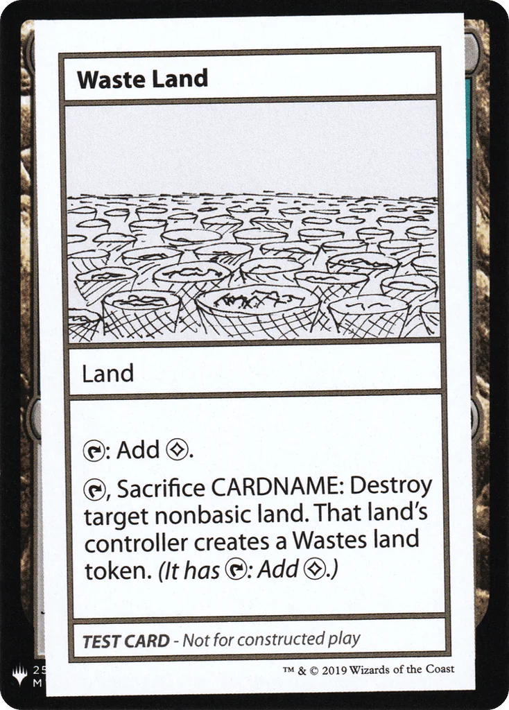 Waste Land · Mystery Booster Playtest Cards 2019